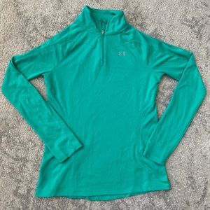 Under Armour blue green half zip size XS